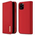 Custodia in pelle a portafoglio Dux Ducis Wish per iPhone 11 Pro (Confezione aperta - Condizione soddisfacente) - rossa