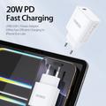 Caricabatterie da muro Duzzona T11 20W USB-C PD - Spina UE - Bianco
