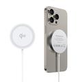 Duzzona W18 Qi2 Caricabatterie wireless veloce 15W - iPhone 12/13/14/15 - Bianco