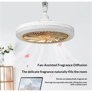 Lampada con ventilatore da soffitto E27 con telecomando - Arancione