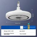 Lampada con ventilatore da soffitto E27 con telecomando