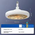Lampada con ventilatore da soffitto E27 con telecomando - Arancione