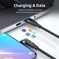 Cavo magnetico USB-C intrecciato in nylon E9 con rotazione a 540 gradi - 1m/60W - Nero