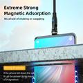 Cavo magnetico USB-C intrecciato in nylon E9 con rotazione a 540 gradi - 1m/60W - Nero