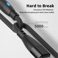 Cavo magnetico USB-C intrecciato in nylon E9 con rotazione a 540 gradi - 1m/60W - Nero