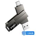 Chiavetta USB 2-in-1 EAGET CF33 USB 3.2 Tipo A/USB-C – 128 GB - Nera