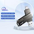 Chiavetta USB 2-in-1 EAGET CF33 USB 3.2 Tipo A/USB-C – 128 GB - Nera