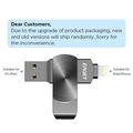 Chiavetta USB EAGET I66 Lightning/USB 3.2 per iPhone, iPad, Mac – 64GB - Nera