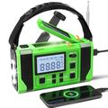 EGR-168-WB Radio di emergenza a manovella solare con banca di alimentazione da 10000mAh - verde