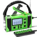 EGR-168-WB Radio di emergenza a manovella solare con banca di alimentazione da 10000mAh - verde