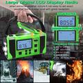 EGR-168-WB Radio di emergenza a manovella solare con banca di alimentazione da 10000mAh - verde