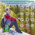 EGR-168-WB Radio di emergenza a manovella solare con banca di alimentazione da 10000mAh - verde