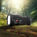 Radio di emergenza a energia solare EM06 con power bank da 2000mAh, torcia e allarme SOS