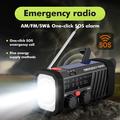 Radio di emergenza a energia solare EM06 con power bank da 2000mAh, torcia e allarme SOS