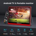 EMODERN Z1TV: monitor touchscreen da 14.1" con Android 15 / Smart TV con telecomando vocale