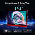 EMODERN Z1TV: monitor touchscreen da 14.1" con Android 15 / Smart TV con telecomando vocale