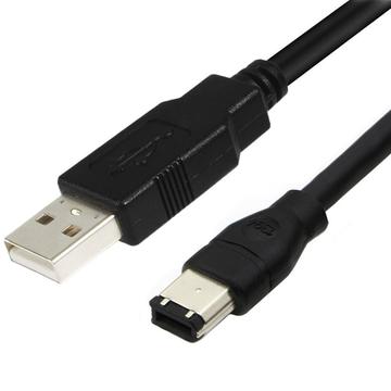 ERE Cavo adattatore da USB a FireWire 1394 per dispositivi audio/video - 1.8m - Nero