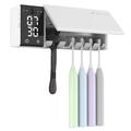 ES909 Igienizzatore intelligente a raggi UV per spazzolini da denti con orologio a LED e timer - Bianco