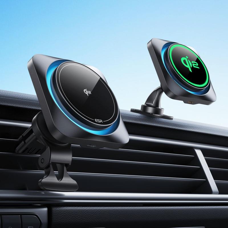 Caricatore Wireless Auto ULTRICS 15W MagSafe – Supporto Magnetico Con Rotazione 360° Per Cruscotto