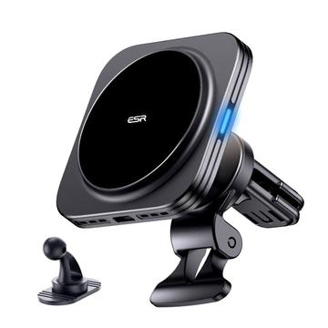 ESR HaloLock Qi2 Caricabatterie wireless magnetico / Supporto per auto - iPhone 12/13/14/15 - 15W