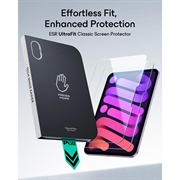Protezione dello schermo in vetro temperato iPad Mini (2026) ESR UltraFit - 9H, 0.3mm - 2 pz. - Chiaro