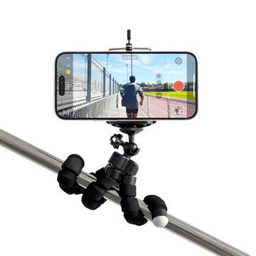 Treppiede elastico per telefono e fotocamera selfie - Nero