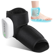 Massaggiatore elettrico riscaldato per piedi e caviglie con compressione ad airbag - Nero