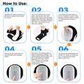 Massaggiatore elettrico riscaldato per piedi e caviglie con compressione ad airbag - Nero