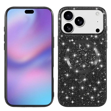 Custodia per iPhone 17 Pro placcata con glitter - Compatibile con MagSafe