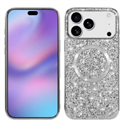Custodia iPhone 17 Pro placcata glitter - Compatibile con MagSafe - Argenta
