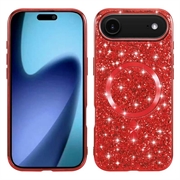 Custodia iPhone Air placcata glitter - Compatibile con MagSafe - Rossa