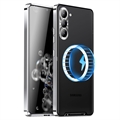 Custodia Ibrida Magnetica Elettroplaccata per Samsung Galaxy S23 5G - Color Argento