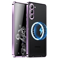 Custodia Ibrida Magnetica Elettroplaccata per Samsung Galaxy S23+ 5G - Viola
