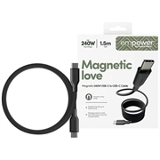 Empower by PanzerGlass USB-C magnetico - 240W, 1.5m - Nero