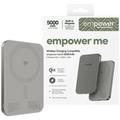 Empower by PanzerGlass Power Bank magnetico wireless - 5000mAh compatibile con Qi2 e MagSafe - Titanio