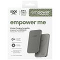 Empower by PanzerGlass Power Bank magnetico wireless - 5000mAh compatibile con Qi2 e MagSafe - Titanio