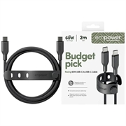 Cavo USB-C Empower by PanzerGlass Racing - 60W, 2m - Nero