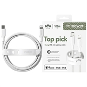 Cavo USB-C / Lightning Empower by PanzerGlass Racing - 60W, 1.2m - Bianco