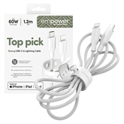Cavo USB-C / Lightning Empower by PanzerGlass Racing - 60W, 1.2m - Bianco