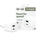 Empower by PanzerGlass Turbo 35W GaN Fast Charger - USB-C, USB-A - Bianco