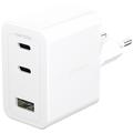 Empower by PanzerGlass Turbo 70W GaN Fast Charger - 2x USB-C, USB-A - Bianco