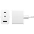Empower by PanzerGlass Turbo 70W GaN Fast Charger - 2x USB-C, USB-A - Bianco