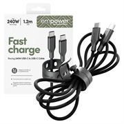 Cavo USB-C Empower by PanzerGlass - 240W, 1.2m
