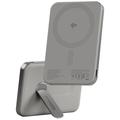 Empower by PanzerGlass Power Bank wireless con supporto girevole - 5000mAh, compatibile con Qi2 e MagSafe - Titanio