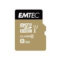 Emtec Gold+ Scheda di memoria MicroSDHC con adattatore ECMSDM8GHC10GP - 8 GB