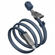 Energea Guaina da viaggio 2-in-1 Cavo di ricarica e dati - 60W, 1.2m, USB-C/USB-A