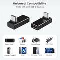 Adattatore USB-C a 90 gradi Enkay ENK-AT133 con supporto 4K - 40Gbps/240W - Nero