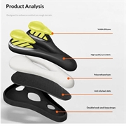 Enlee EN-330 Coprisella per bicicletta resistente all\'acqua con imbottitura in silicone - Giallo / Nero / Bianco