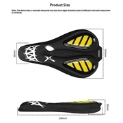 Enlee EN-330 Coprisella per bicicletta resistente all\'acqua con imbottitura in silicone - Giallo / Nero / Bianco