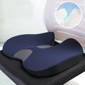 Cuscino ergonomico per sedile auto in rete con schiuma a memoria di forma - blu navy